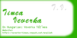 timea veverka business card